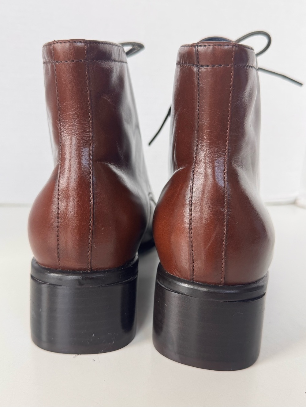 Vintage Liz Claiborne Crazy Horse Leather Lace Up Equestrian Short Boots Size 8 - Picture 7 of 11